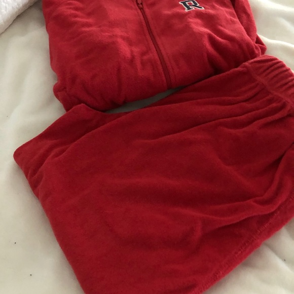 Red Terry Warm Up Suit - Picture 3 of 13